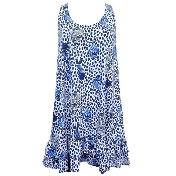 Lilly Pulitzer Evangelia Dress In High Tide Navy Heart And Sole Size Small - Picture 2 of 9
